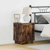 Bedside Cabinet with 2 pcs Smoked Oak 39 x 34.5 x 50 cm 869603