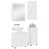 Bathroom Furniture Set TULUM 4 pcs High Gloss White 3398048