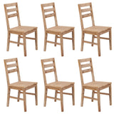 Dining Chairs 6 pcs Solid Acacia Wood 276256