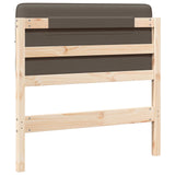 Upholstered Headboard Brown and Taupe 75 cm Solid Pine Wood 880156