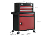 Two-Part Tool Storage Chest on Wheels - Black/Red T3398P342285