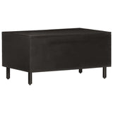 ZNTS Coffee Table Black 80x50x40 cm Solid Wood Mango 356824