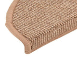 Stair Mats 15 pcs 56x17x3 cm Light Brown Half Round 149851