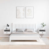 Bedside Table 2 pcs White 38 x 36 x 29.5 cm Solid pine wood 873514
