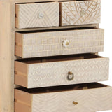 Chest of Drawers 55x30x76 cm Solid Wood Mango and Iron 372011