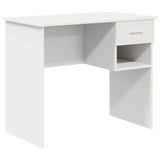 Desk with Drawer White 90 x 49 x 75 cm Engineered Wood 869266