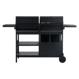 Gas Charcoal Combo Grill with 3 Burners 47388