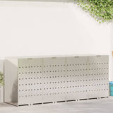 Wheelie Bin Storage for 4 Bins Silver 272 x 77.5 x 115.5 cm 3394790