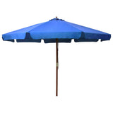 Garden Parasol with Wooden Pole 330 cm Azure 47219
