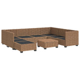 9 pcs Rattan Lounge Set with Cushions GENDT Natural Rattan 3429864