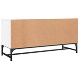TV Cabinet with Glass Doors White 102x37x50 cm 836532