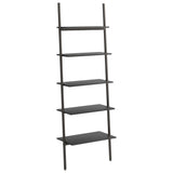 5-Tier Leaning Shelf Black 64x34x185.5 cm 336378
