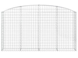 Arched Gabion Basket 200x30x140/160 cm Galvanised Iron 153467