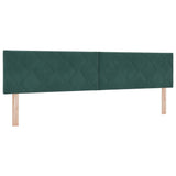 Headboard Height Adjustable Dark green 200 cm Velvet 42007290