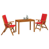 3-Piece Garden Dining Set 3 pcs Natural Solid Acacia Wood 3434606