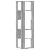 Corner Bookcase 5-Tier Concrete Grey 50x50x179 cm Engineered Wood 852585