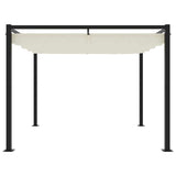 ZNTS Garden Gazebo with Retractable Roof Cream 3x3 m Steel 4003960