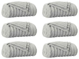 Throw Blankets 6 pcs Grey 240 x 220 cm Fleece 42016879