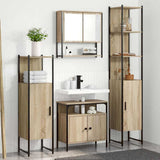 Bathroom Furniture Set 4 pcs Sonoma Oak Engineered Wood 3399398