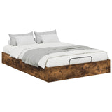 Ottoman Bed Frame Smoked Oak 193 x 140 x 25 cm Engineered Wood 3409273