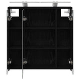 Bathroom Mirror Cabinet Black Oak 63.5 x 16 x 62.5 cm 889160