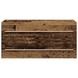 Bathroom Sink Cabinet 2 pcs Old Wood 100 x 38.5 x 48 cm 3333133