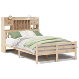 Bookcase Bed without Mattress 135x190 cm Double Solid Wood Pine 3322253