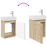 Bathroom Vanity Unit with Tap Sonoma Oak 45.5 x 22.5 x 84 cm 889473