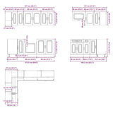 11 Piece Kitchen Cabinet Set Kalmar Black Engineered Wood 3314882