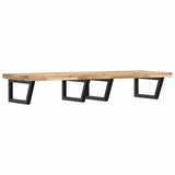 Basin Shelf Wall Mounted Steel and Solid Wood Acacia 3302815
