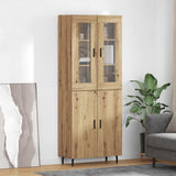 Highboard 2 pcs Artisan Oak Engineered Wood and Glass 3415861