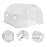 Greenhouse White Polyethylene mesh fabric and galvanised steel 9m 45749