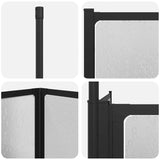 Shower Screen Folding White Aluminium 42009757