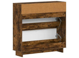 Shoe Cabinet EDE 78 x 24 x 103 cm Engineered Wood Smoked Oak 896000