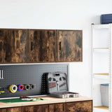 Garage Wall Cabinets 2 pcs Smoked Oak Engineered Wood 860634