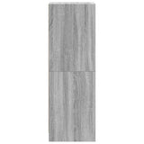 Highboard with Glass Doors Grey Sonoma 35x37x109 cm 836390