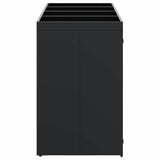 Wheelie Bin Storage for 4 Bins Black 272 x 77.5 x 121.5 cm 3394740