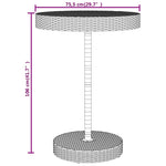 5 Piece Garden Bar Set Grey Poly Rattan&Solid Wood Acacia 3187721