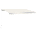 Manual Retractable Awning 450x300 cm Cream 3068917