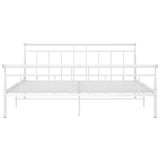 Bed Frame without Mattress White Metal 200x200 cm 325049