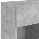 TV Wall Cabinet with LED Lights Concrete Grey 58.5x30x60.5 cm 837095