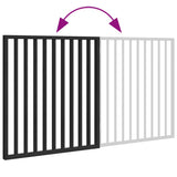 Dog Gate Foldable 2 Panels Black 160 cm Poplar Wood 352194
