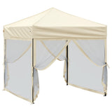 Folding Party Tent with Sidewalls Cream 2x2 m 93508