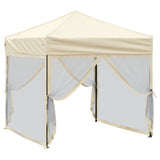 ZNTS Folding Party Tent with Sidewalls Cream 2x2 m 93508