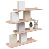 Floating Shelf Wall-mounted 4 pcs Pink 60 x 18 x 2.5 cm Steel 8004023