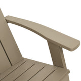 Garden Adirondack Chair Light brown Polypropylene Medium 364175