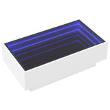 Coffee Table with LED White 90x50x30 cm Engineered Wood 847518