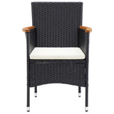 Garden Dining Chair Set of 4 Black 318502