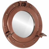 Porthole Mirror Wall Hanging 30 cm Aluminium and Glass 357856