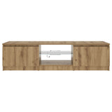 TV Cabinet with LED Lights Artisian Oak 140x40x36 cm Engineered Wood 856350